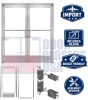 Entrance-Lite Value Engineered Import Storefront Entrance System 72" x 80" Double Door & Frame - Knock Down, Clear Anodized (7-10 Day Production Time) - Image 1 of 0