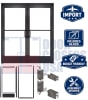 Entrance-Lite Value Engineered Import Storefront Entrance System 72" x 84" Double Door & Frame - Knock Down, Dark Bronze Anodized (7-10 Day Production Time) - Image 1 of 0