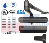 ES4100 Grade 1 Door Closer - Dark Bronze Finish - Adjustable Spring Power - Separate Sweep, Latch & Backcheck Valves - Tri-Packed with Large Parallel Arm Bracket - UL 10C Fire Rated - Image 1 of 0