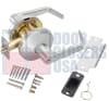 Falcon B Series B511PD-DAN-626 Grade 2 Commercial Entrance Door Lock, Key Cylinder On Outside, Push/Turn Button On Inside, Falcon G Keyway, 626 Satin Chrome Finish - Image 1 of 0