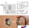 Falcon Grade 2 Commercial Entrance Door Lock, 3-1/2 in. Rose Trim, Key Cylinder On Outside, Push/Turn Button On Inside, Falcon G Keyway, 626 Satin Chrome Finish - Image 5 of 0