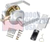 Falcon Grade 2 Commercial Privacy Door Lock (Restroom Application), 3-1/2 in. Rose Trim, Coin Turn On Outside, Push Button On Inside, 626 Satin Chrome Finish - Image 1 of 0