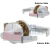 Falcon Grade 1 Heavy Duty Commercial Passage Handle (Always Unlocked), 3-1/2 in. Rose Trim, Plain Lever On Outside, Plain Lever On Inside, 626 Satin Chrome Finish - Image 2 of 0