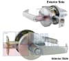 Falcon W Series W511CP6D-DAN-626-KD Grade 2 Commercial Entrance Door Lock, Key Cylinder On Outside, Push/Turn Button On Inside, Schlage C Keyway, 626 Satin Chrome Finish - Image 2 of 0