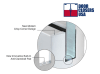 Commercial 72 in. x 84 in. Frameless Glass Double Door and Frame, 1/2 in. Tempered Glass, 4 in. Square Top and Bottom Rails, With Ladder Pull, Lock, and Concealed Closer, Satin Anodized Finish - Image 4 of 0