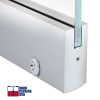 Commercial 72 in. x 84 in. Frameless Glass Double Door and Frame, 1/2 in. Tempered Glass, 4 in. Square Top and Bottom Rails, With Ladder Pull, Lock, and Concealed Closer, Satin Anodized Finish - Image 5 of 0