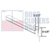 First Choice 2-1/2 in. Tall x 6-5/8 in. Wide Chassis Head Concealed Vertical Rod Panic Bar, For 42 in. Door, Dark Bronze Finish - Image 4 of 0
