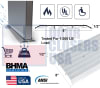 Commercial Door 42 in. Length Saddle Threshold Sill, 8 in. Wide x 1/2 in. Height, With Pre-Drilled Holes, Mill Finish - Image 1 of 0