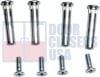Global Door Controls Sex Bolts 4 Pack For 1-15/16 in. Wide x 6-1/8 in. Tall Chassis Head, 1-7/8 in. Tall Push Bar Surface Vertical Rod Panic Bar, Aluminum Finish - Image 1 of 0