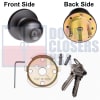 Global Door Controls Entrance Knob Trim For 2-3/16 in. Wide x 6-1/8 in. Tall Chassis Head, 2-1/4 in. Tall Push Bar Rim Panic Bar, US10B Dark Bronze Finish - Image 1 of 0