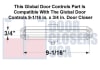 Global Door Controls Regular Arm For 9-1/16 in. x 3/4 in. Door Closer, Aluminum Finish - Image 2 of 0