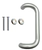 Storefront King Hardware Offset Pull Handle, 3/8-24 Thru-Bolt Mounting Hardware, Clear Anodized Finish - Image 1 of 0