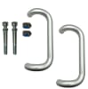 International Door Closers Back To Back Offset Pull Handles, 3/8-24 Back To Back Mounting Hardware, Clear Anodized Finish - Image 1 of 0
