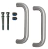 Storefront King Hardware Back To Back Straight Pull Handles, 3/8-24 Back To Back Mounting Hardware, Clear Anodized Finish - Image 1 of 0