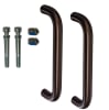 Storefront King Hardware Back To Back Straight Pull Handles, 3/8-24 Back To Back Mounting Hardware, Dark Bronze Anodized Finish - Image 1 of 0
