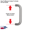 Storefront King Hardware Back To Back Straight Pull Handles, 3/8-24 Back To Back Mounting Hardware, Dark Bronze Anodized Finish - Image 2 of 0