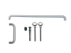 Storefront King Hardware Combination Straight Pull Handle and Double Bend Push Bar, 3/8-24 Mounting Hardware, Clear Anodized Finishsh - Image 1 of 0
