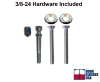 Storefront King Hardware Combination Straight Pull Handle and Double Bend Push Bar, 3/8-24 Mounting Hardware, Clear Anodized Finishsh - Image 3 of 0