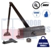 Global Door Controls TC200 Series TC203-BC Door Closer - Fixed Size 3 with Backcheck Grade 1 UL10C Dark Bronze Finish (DU) - Image 1 of 0