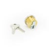 Mortise Keyed Lock Cylinder With Trim Ring and (2) Keys, Polished Stainless Finish For Door Rail Locks - Image 1 of 0