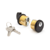 Mortise Lock Cylinder and Thumbturn Set, Dark Bronze Anodized Finish For Door Rail Locks - Image 1 of 0