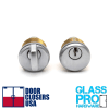 Frameless Glass Door Mortise Lock Cylinder and Thumbturn Set, Satin Anodized Finish For 200 Series Door Rail Locks - Image 3 of 0