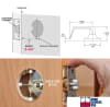Hager Grade 1 Heavy Duty Commercial Storeroom Door Lock, 3-7/16 in. Rose Trim, Key Cylinder On Outside, Plain Lever On Inside, 6 Pin Schlage C Keyway, 626 Satin Chrome Finish - Image 5 of 0