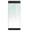 "P" Left Hand 36 in. x 84 in. Glass Door, 4 in. Tapered Door Rails, Accepts 1/2 in. Glass (Glass Not Included), 1-3/4 in. x 4 in. Frame Head, Concealed Closer, 12 in. Handles, and Lock, Dark Bronze Anodized Finish - Image 1 of 0
