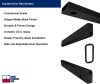 "P" Left Hand 36 in. x 84 in. Glass Door, 4 in. Tapered Door Rails, Accepts 1/2 in. Glass (Glass Not Included), 1-3/4 in. x 4 in. Frame Head, Concealed Closer, 12 in. Handles, and Lock, Matte Black Finish - Image 2 of 0