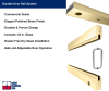 "P" Left Hand 36 in. x 84 in. Glass Door, 4 in. Tapered Door Rails, Accepts 1/2 in. Glass (Glass Not Included), 1-3/4 in. x 4 in. Frame Head, Concealed Closer, 12 in. Handles, and Lock, Polished Brass Finish - Image 2 of 0