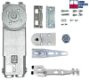 "P" Left Hand 36 in. x 84 in. Glass Door, 4 in. Tapered Door Rails, Accepts 1/2 in. Glass (Glass Not Included), 1-3/4 in. x 4 in. Frame Head, Concealed Closer, 12 in. Handles, and Lock, Polished Stainless Steel Finish - Image 4 of 0