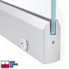 "P" Left Hand 36 in. x 84 in. Glass Door, 4 in. Tapered Door Rails, Accepts 1/2 in. Glass (Glass Not Included), 1-3/4 in. x 4 in. Frame Head, Concealed Closer, 12 in. Handles, and Lock, Satin Anodized Finish - Image 2 of 0