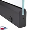 "P" Right Hand 36 in. x 84 in. Glass Door, 4 in. Tapered Door Rails, Accepts 1/2 in. Glass (Glass Not Included), 1-3/4 in. x 4 in. Frame Head, Concealed Closer, 12 in. Handles, and Lock, Dark Bronze Anodized Finish - Image 3 of 0