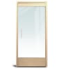 Exterior 36 in. x 84 in. Left Hand All Glass Door With Frame and Jambs, Accepts 1/2 in. Glass (Glass Not Included), 10 in. ADA Bottom Rail, Concealed Closer, 12 in. Handles, Threshold, and Lock, Polished Brass Finish - Image 1 of 0