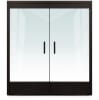 Exterior 72 in. x 84 in. All Glass Double Door With Frame and Jambs, Accepts 1/2 in. Glass (Glass Not Included), 10 in. ADA Bottom Rails, Concealed Closers, 12 in. Handles, Threshold, and Locks, Dark Bronze Anodized Finish - Image 1 of 0