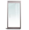 "P" Left Hand 36 in. x 84 in. Glass Door, 4 in. Tapered Door Rails, Accepts 1/2 in. Glass (Glass Not Included), 1-3/4 in. x 4 in. Frame With Jambs, Concealed Closer, 12 in. Handles, and Lock, Brushed Stainless Steel Finish - Image 1 of 0