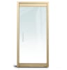 Herc-Lite Herculite "P" Left Hand 36 in. x 84 in. Glass Door, 4 in. Tapered Door Rails, Accepts 1/2 in. Glass (Glass Not Included), 1-3/4 in. x 4 in. Frame With Jambs, Concealed Closer, 12 in. Handles, and Lock, Satin Brass Finish - Image 1 of 0