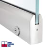 "P" Right Hand 36 in. x 84 in. Glass Door, 4 in. Tapered Door Rails, Accepts 1/2 in. Glass (Glass Not Included), 1-3/4 in. x 4 in. Frame With Jambs, Concealed Closer, 12 in. Handles, and Lock, Brushed Stainless Steel Finish - Image 2 of 0