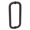 Glass Door 10 in. Back To Back Straight Pull Handle Set, 1 in. Diameter, Dark Bronze Anodized Finish - Image 1 of 0