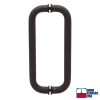 Glass Door 10 in. Back To Back Straight Pull Handle Set, 1 in. Diameter, Dark Bronze Anodized Finish - Image 2 of 0