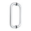 Glass Door 10 in. Back To Back Straight Pull Handle Set, 1 in. Diameter, Polished Stainless Steel Finish - Image 1 of 0
