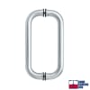 Glass Door 10 in. Back To Back Straight Pull Handle Set, 1 in. Diameter, Polished Stainless Steel Finish - Image 2 of 0