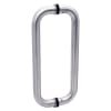 Glass Door 12 in. Back To Back Straight Pull Handle Set, 1 in. Diameter, Satin Anodized Finish - Image 1 of 0