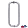 Glass Door 12 in. Back To Back Straight Pull Handle Set, 1 in. Diameter, Satin Anodized Finish - Image 2 of 0