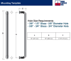 Glass Door 18 in. Back To Back Straight Pull Handle Set, 1 in. Diameter, Brushed Stainless Steel Finish - Image 3 of 0