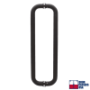 Glass Door 18 in. Back To Back Straight Pull Handle Set, 1 in. Diameter, Dark Bronze Anodized Finish - Image 2 of 0