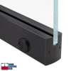 2-1/2 in. Square 35-3/4 in. Length Door Rail With Bottom Lock Prep For 3/4 in. Thick Glass, Dark Bronze Anodized Finish - Image 2 of 0