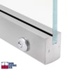 Herculite 2-1/2 in. Square 35-3/4 in. Length Door Rail With Bottom Lock Prep For 3/4 in. Thick Glass, Satin Anodized Finish - Image 2 of 0