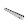 2-1/2 in. Square 35-3/4 in. Length Door Rail With Bottom Lock Prep For 5/8 in. Thick Glass, Brushed Stainless Steel Finish - Image 1 of 0