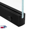 2-1/2 in. Square 35-3/4 in. Length Door Rail With Bottom Lock Prep For 5/8 in. Thick Glass, Matte Black Finish - Image 2 of 0